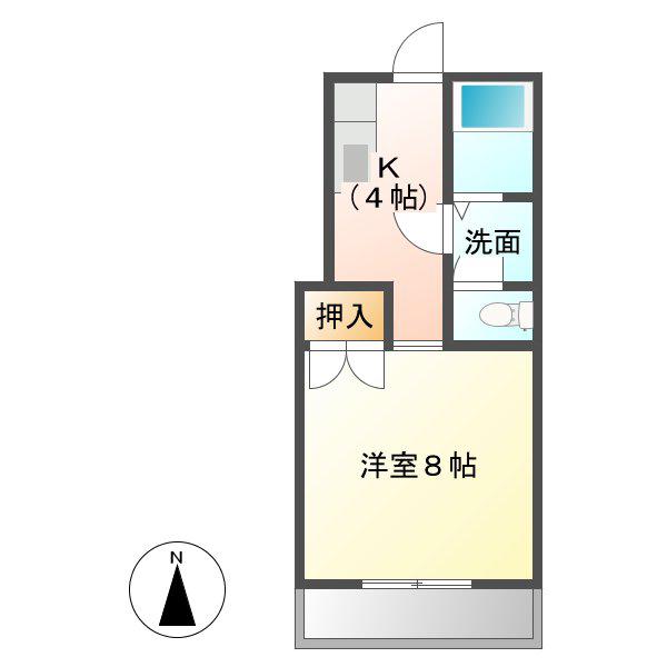 ティアラ町屋(1K/1階)の間取り写真