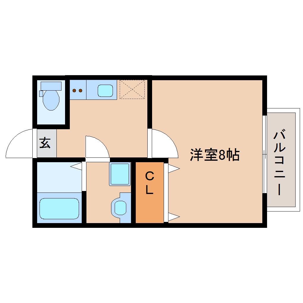 PADDINGTON南小泉(1K/3階)の間取り写真