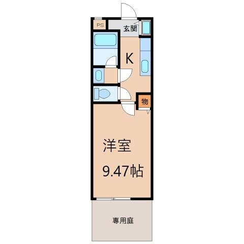 フジパレス水道路(1K/1階)の間取り写真