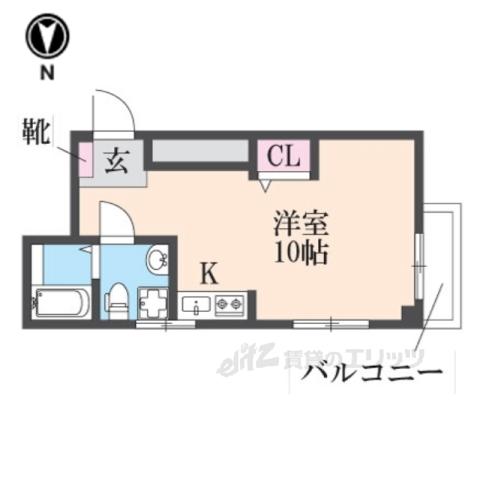 京峰ビル(ワンルーム/3階)の間取り写真