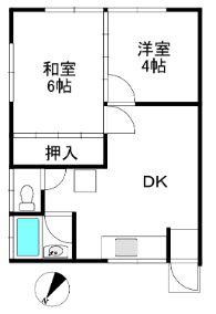 INAMURA BASE(2DK/1階)の間取り写真