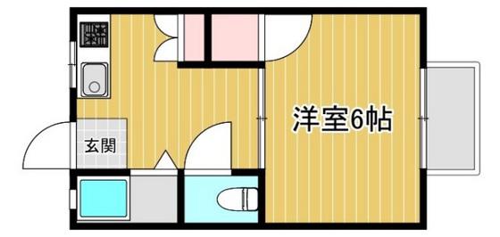 コーポAK(1K/1階)の間取り写真
