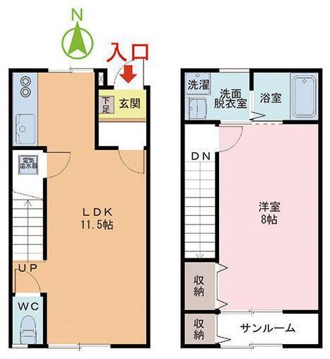REGALO(1LDK/1階)の間取り写真