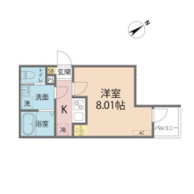 J-MAISON矢部I(1K/3階)の間取り写真