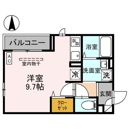 フェアリーフォレスト(ワンルーム/3階)の間取り写真