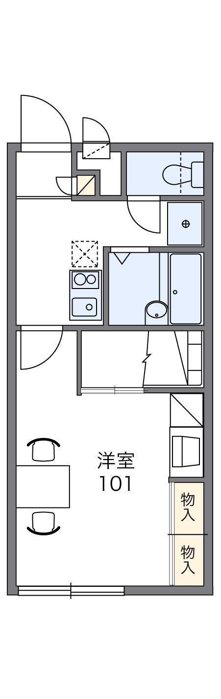 レオパレスARC 21(1K/1階)の間取り写真