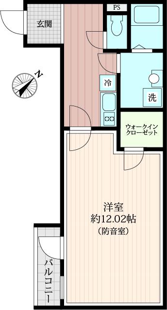 AMI東池袋(1K/6階)の間取り写真
