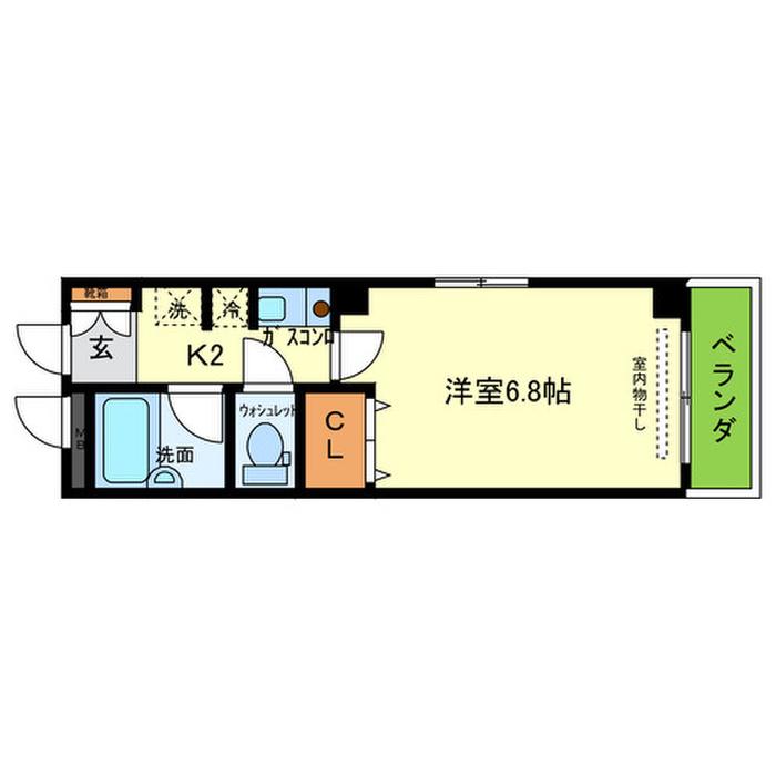 PLEASURE都島(1K/3階)の間取り写真