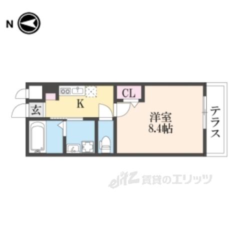プリマヴェーラ(1K/1階)の間取り写真