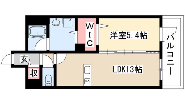 グランルクレ新栄ウエスト(1LDK/9階)の間取り写真