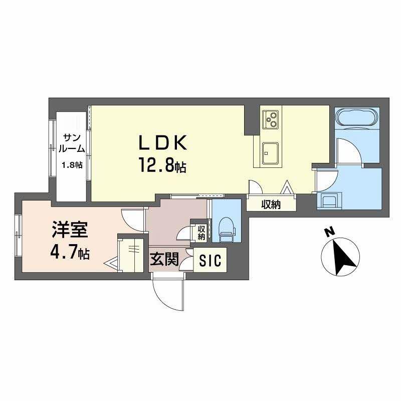 ネオ プレミアス(1LDK/2階)の間取り写真