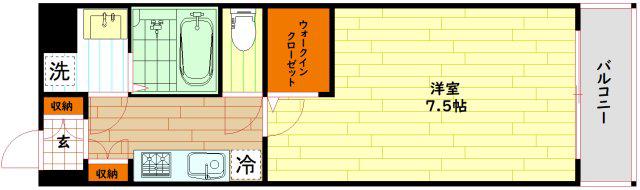 ミラージュパレス都島本通(1K/10階)の間取り写真