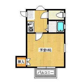 ハイツ高木(1K/1階)の間取り写真