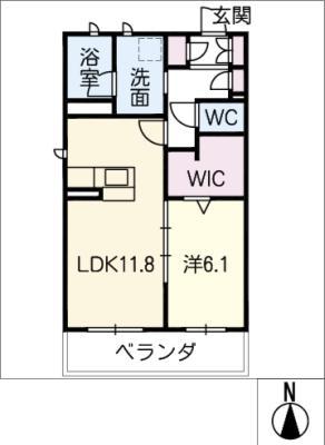 ST.REGACE(1LDK/4階)の間取り写真