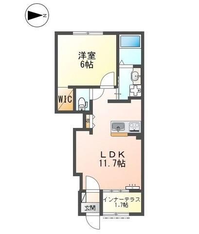 SERENATA SASAYAMA(1LDK/1階)の間取り写真
