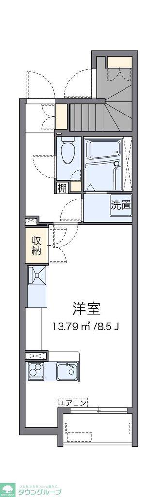 レオネクストベルテンポ(ワンルーム/1階)の間取り写真