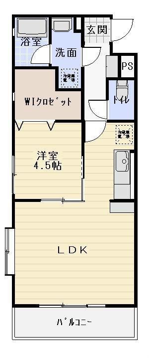 セレーノ(1LDK/1階)の間取り写真