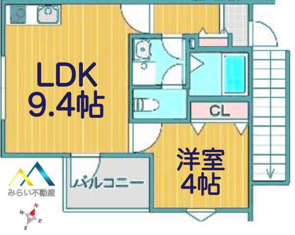 LA-CREA ZII(1LDK/3階)の間取り写真