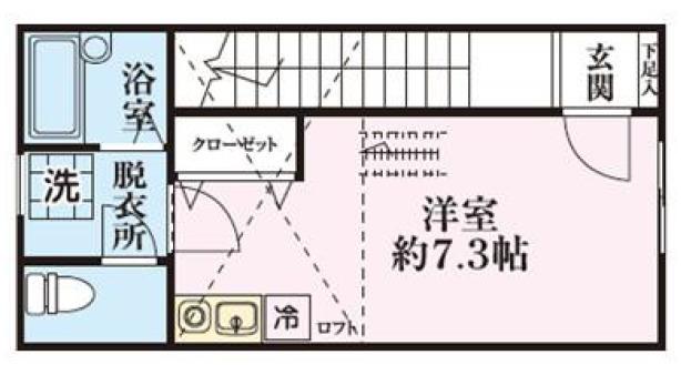 スカイレジデンス向島(ワンルーム/2階)の間取り写真