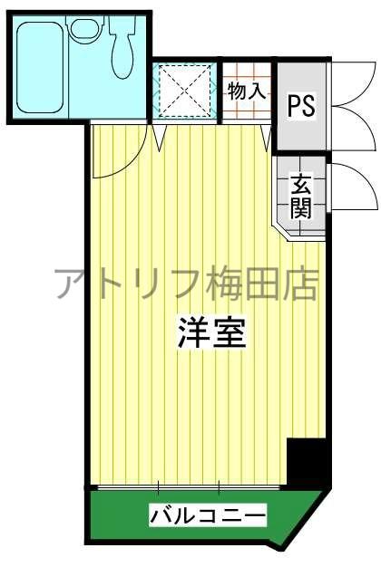 ロイヤルプラザ福島(ワンルーム/5階)の間取り写真