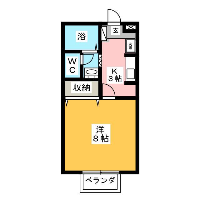 コスモビレッジ(1K/1階)の間取り写真