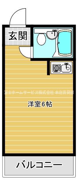 メビウス長居レジデンス(1K/5階)の間取り写真