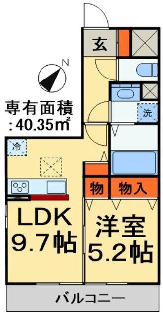 リヴェール(1LDK/3階)の間取り写真