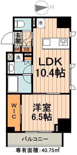 パークハビオ秋葉原エスト(1LDK/13階)の間取り写真