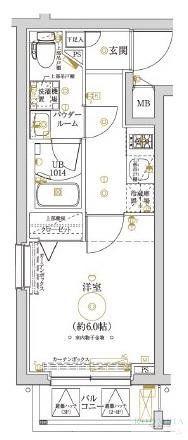 LUMEED横濱南(1K/2階)の間取り写真