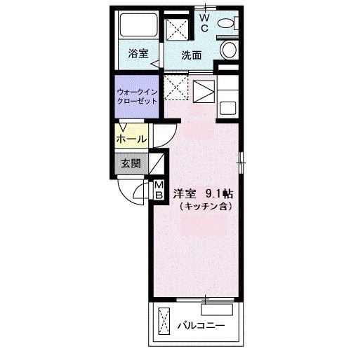 エクセレント グローブII(ワンルーム/1階)の間取り写真