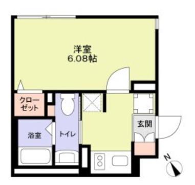 ザレジデンス市谷台町(1K/1階)の間取り写真