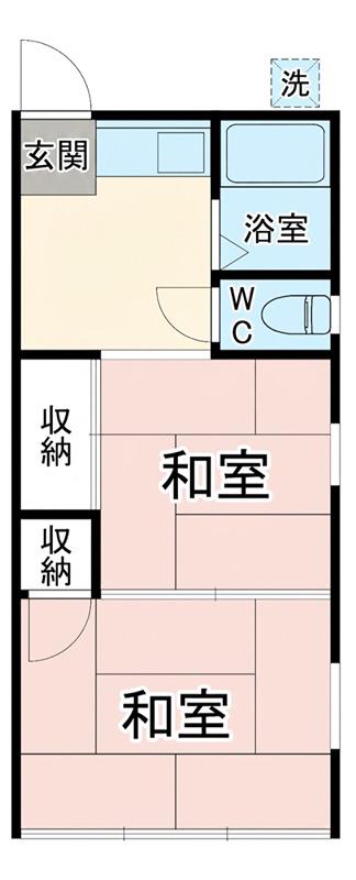 山田荘(1DK/1階)の間取り写真
