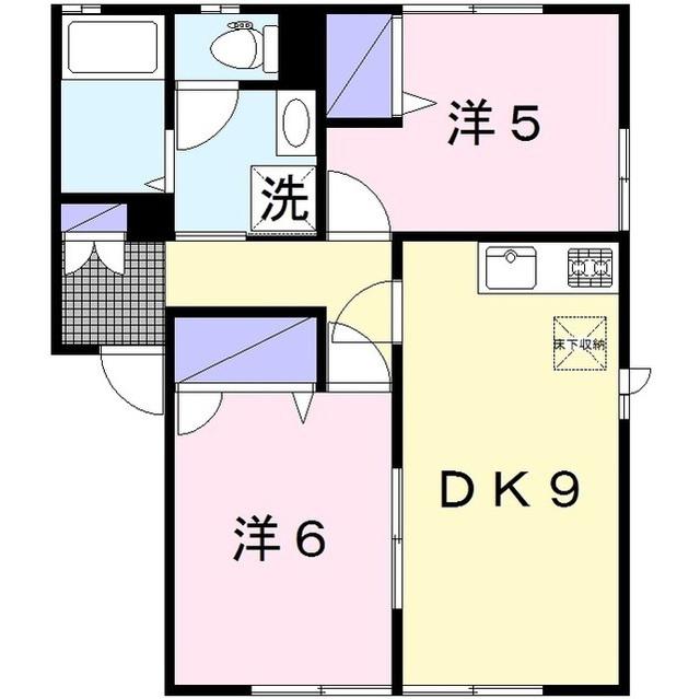 グリーンヴィレッジ桜ヶ丘壱番館(2DK/1階)の間取り写真