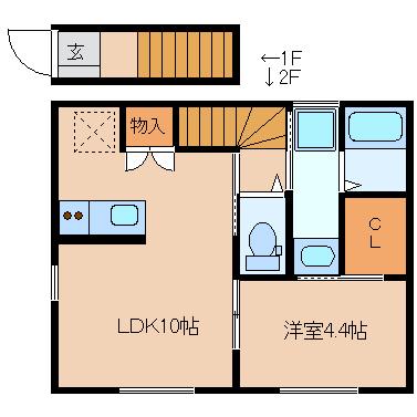 NALCESS(1LDK/2階)の間取り写真