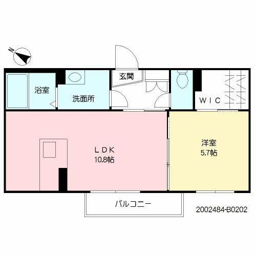 NAGOMI 弐番館(1LDK/2階)の間取り写真