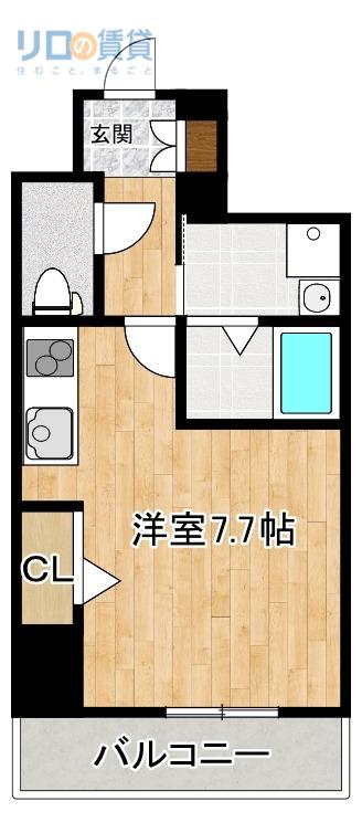 ONLYONEキセラ(ワンルーム/5階)の間取り写真