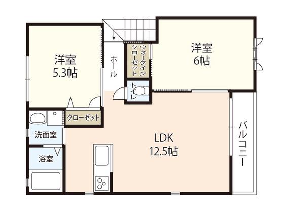 シャーメゾンビートル(2LDK/2階)の間取り写真