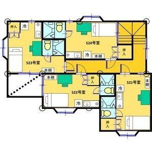 メゾン泰山(ワンルーム/2階)の間取り写真