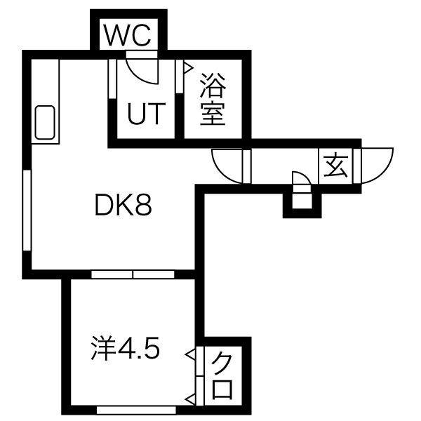 ブリックスクエア(1LDK/3階)の間取り写真