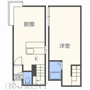 コテージ琴似(1LDK/2階)の間取り写真