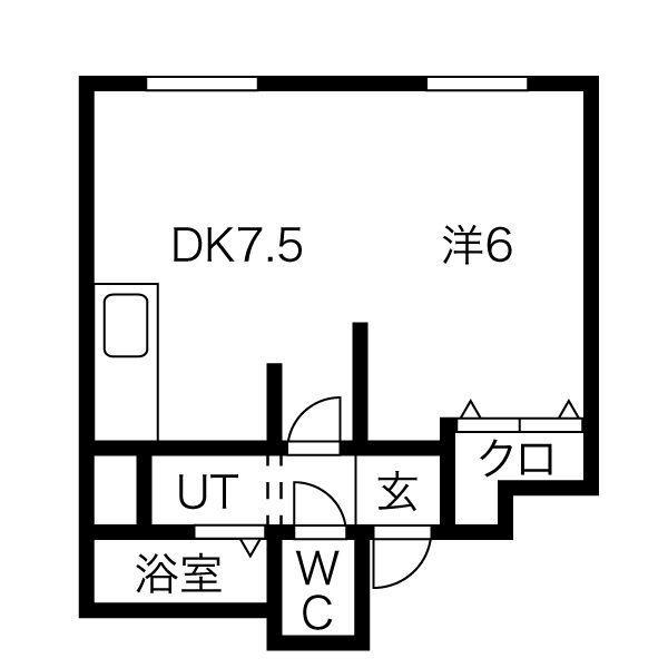 セントラル6(1DK/3階)の間取り写真