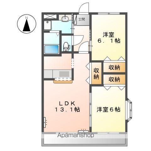 センチュリーマンション(2LDK/3階)の間取り写真