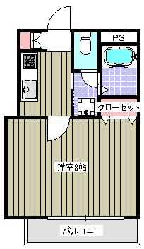 MANSION萬VI(1K/3階)の間取り写真