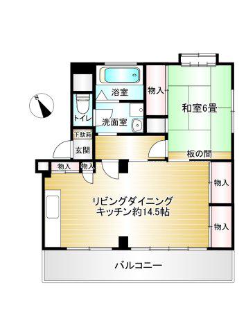 コート保土ヶ谷B棟(1LDK/4階)の間取り写真