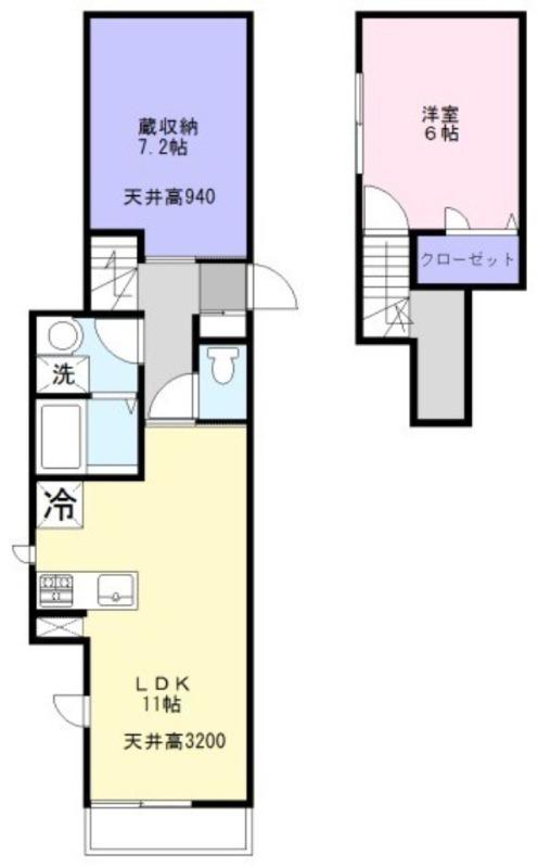 TN ALLOGGIO(1LDK/1階)の間取り写真