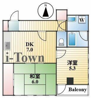 守屋ハイツ(2DK/3階)の間取り写真