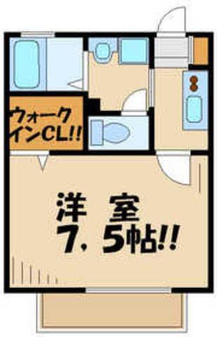 ルナエイト(1K/1階)の間取り写真