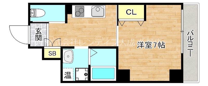 みおつくし小路 (1K/1階)の間取り写真