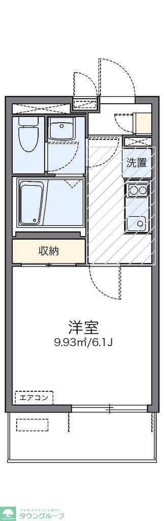レオネクスト南新宿(1K/1階)の間取り写真