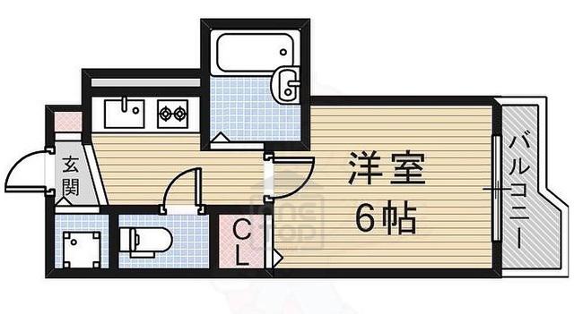 A-PART1(1K/3階)の間取り写真